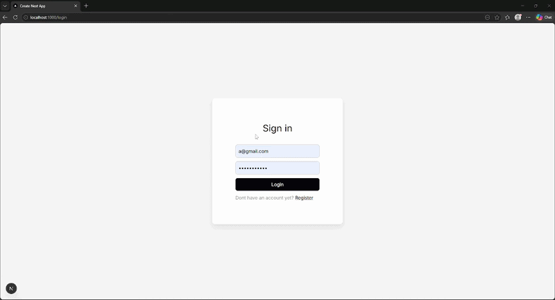 Chat Application Screenshot